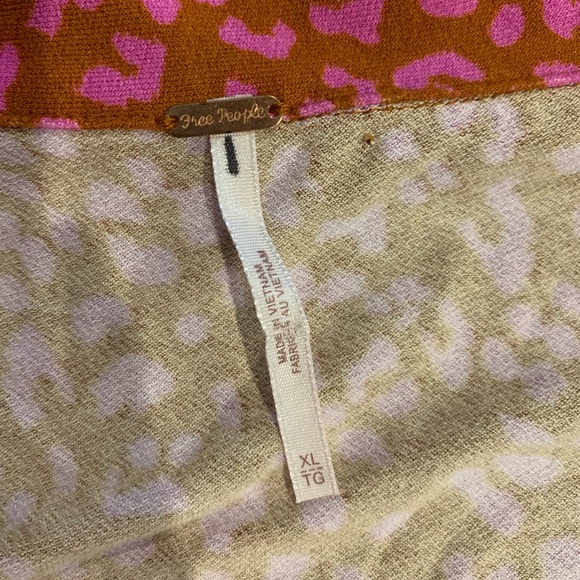 Free People Marsaille Mini Dress in Rust combo size XL - Picture 4 of 10